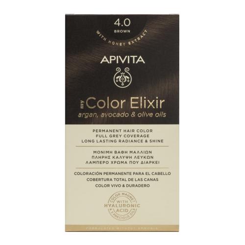 Apivita My Color Elixir Permanent Hair Color Μόνιμη Βαφή Μαλλιών Χωρίς Αμμωνία που Σταθεροποιεί & Σφραγίζει το Χρώμα 1 Τεμάχιο